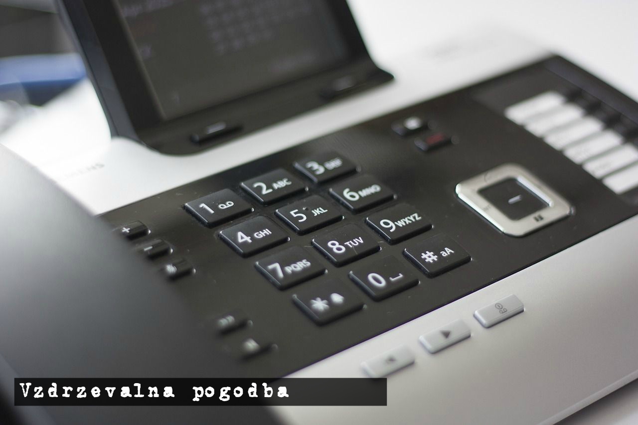 vzdrzevalana pogodba